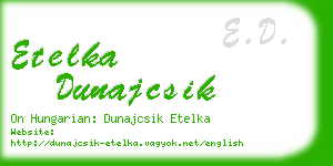 etelka dunajcsik business card